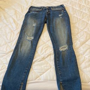True Religion Mid-rise Skinny Jeans (w/ rips)